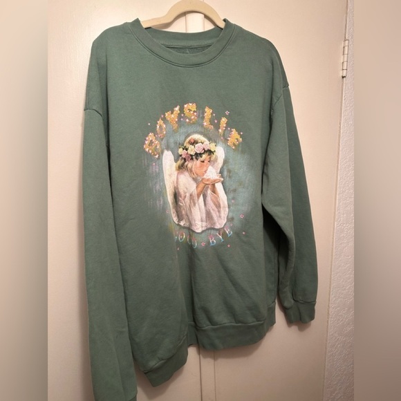 Boys Lie, Good Bye Crewneck in Light Green OS NWOT. See photos for minor flaws - Picture 3 of 11